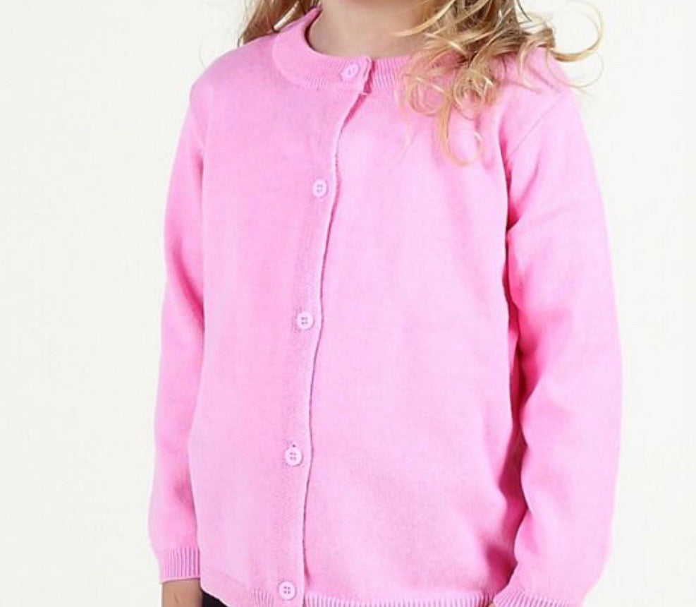 Little girls pink cardigan