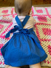 Load image into Gallery viewer, Blue pinafore / overall dress

